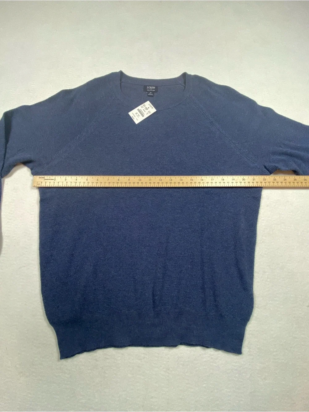 J. Crew Men’s Lightweight Cotton Blue Sweater, Medium, NWT, Smart Casual Resort